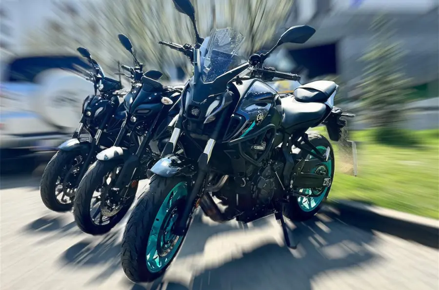 Motocykle OSK Postęp dla kursu prawa jazdy kategorii A.